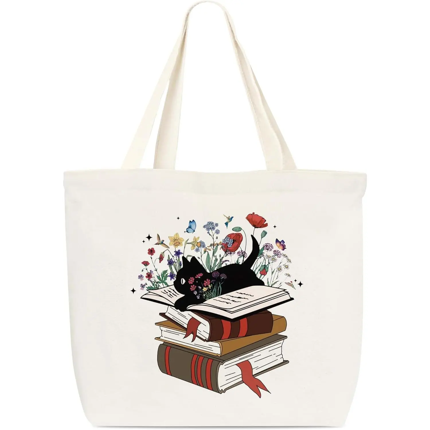 Canvas Tote Bag, Library  Bag For Reader Bookish Women  Bookworm