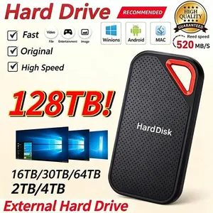 Portable SSD 1TB High Speed External Hard Drive USB3.1 Type-C Original Hard Disk 2TB Mass Solid State Drive for Laptop/PC/MAC