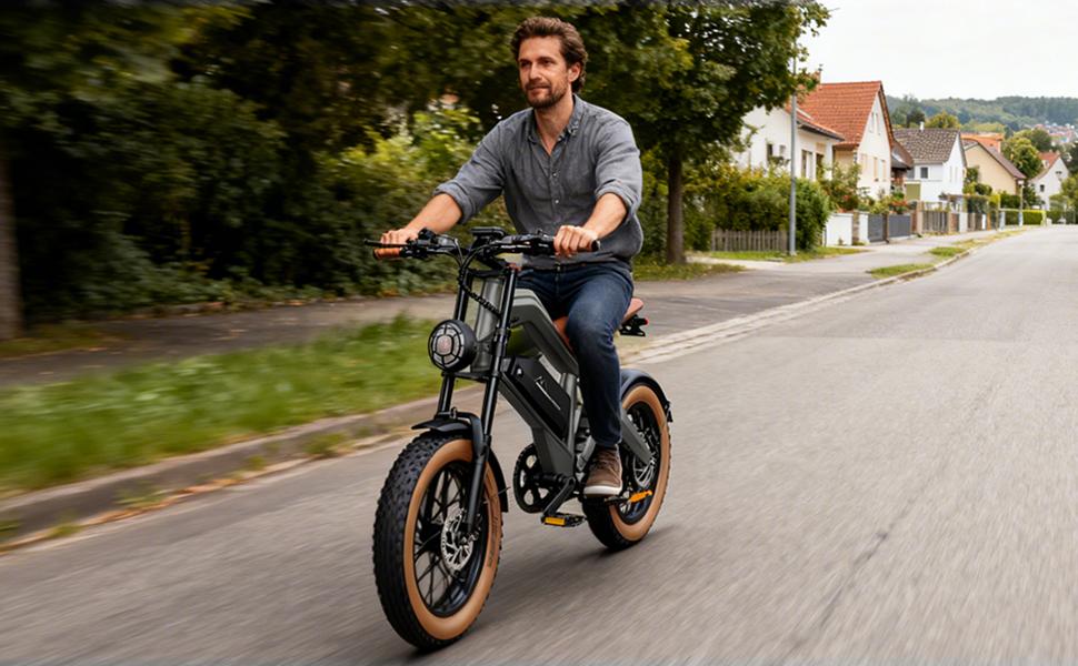 DYU M20 All Terrain Electric Bike 1500W Motor 873.6Wh Battery 100 Miles Range Dual Hydraulic Brakes 20X4.0" Tires