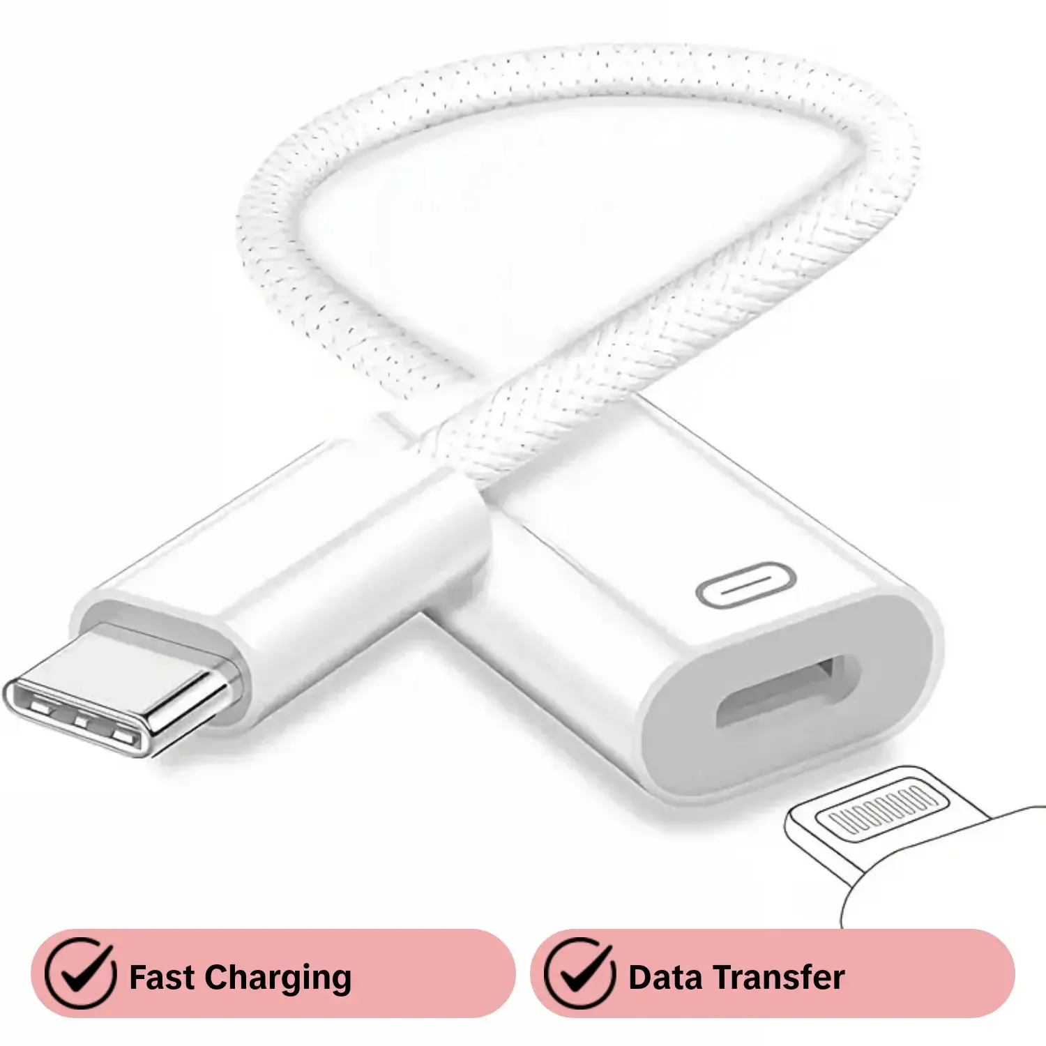 iPhone Lightning to Type-C Adapter, Fast Charging & Data Transfer, Compatible with iPhone and Cellphone Devices, Essential Accessory for Mobile Users