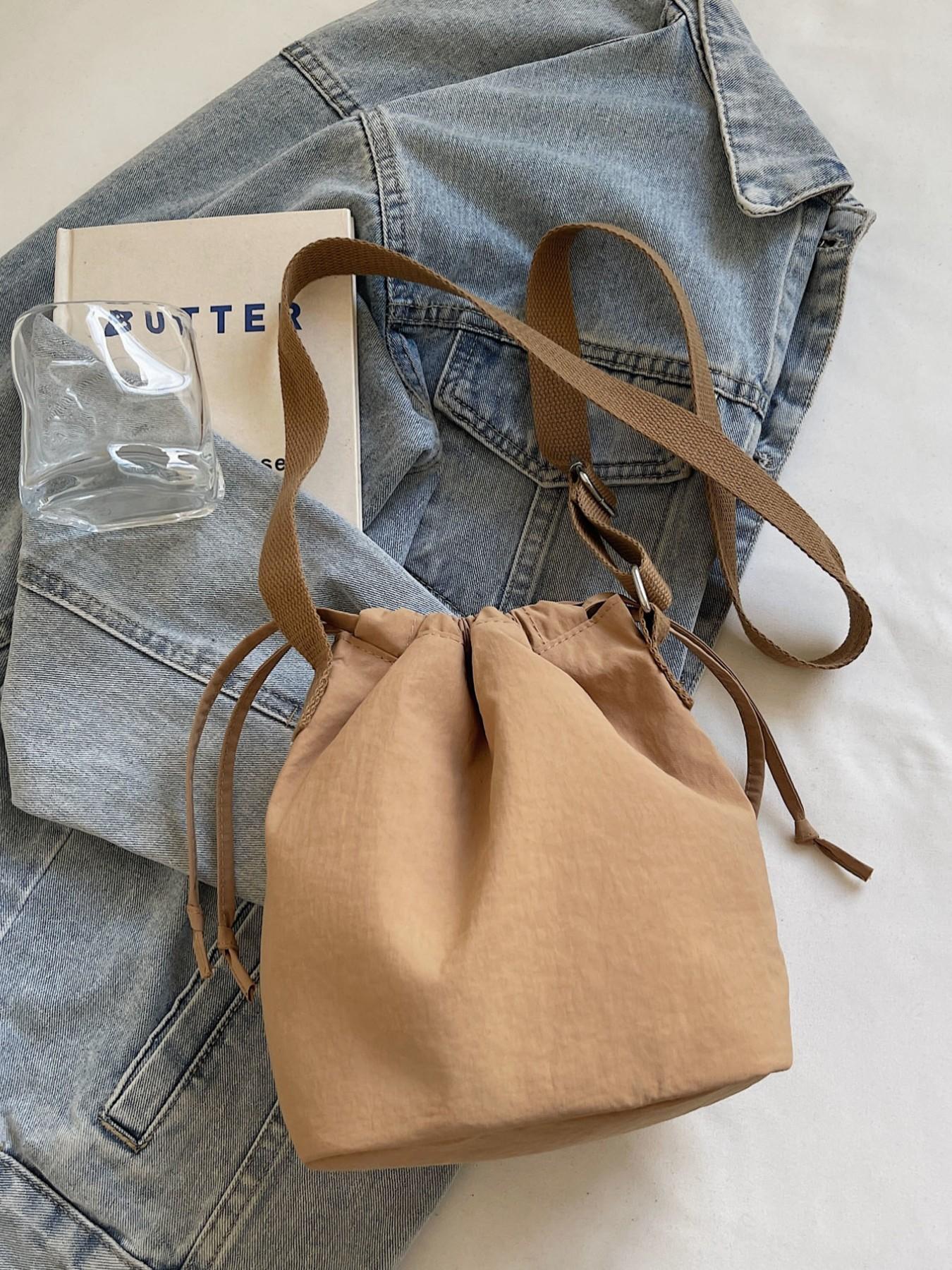 Women's Solid Color Zipper Closure Crossbody Bag, Fashion Versatile Cloth Bag, Everyday Crossbody Bag, Perfect for Daily Use and Travel, Women's Stylish Accessory