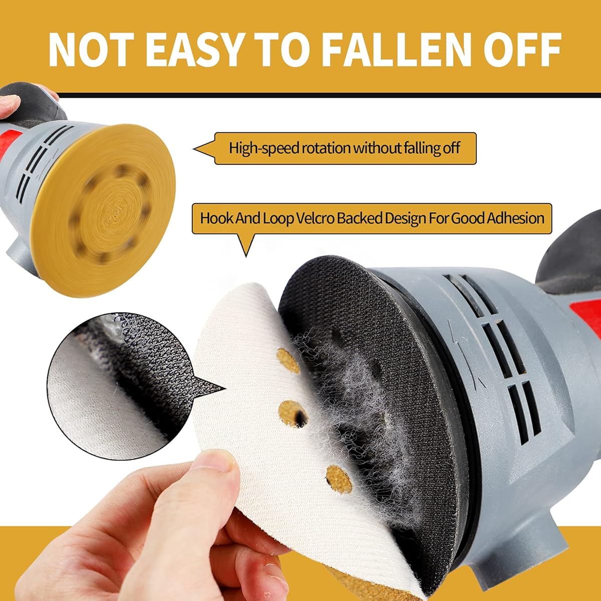 50 Sheets 5 Inch 8 Hole Sandpaper, Grits 60-800, Oxide Made, Anti-Clogging, Fast Grinding, for Track Sander, Wood/metal Polishing, Car Prep, DIY Projects