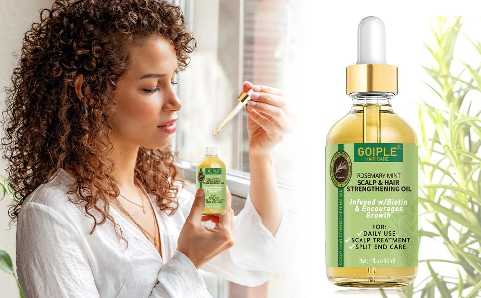 Coconut Heat Protection Spray and Rosemary Hair Growth Oil - Moisturize Detangling Brush Natural Ingredients Split Ends Thermal Protectant