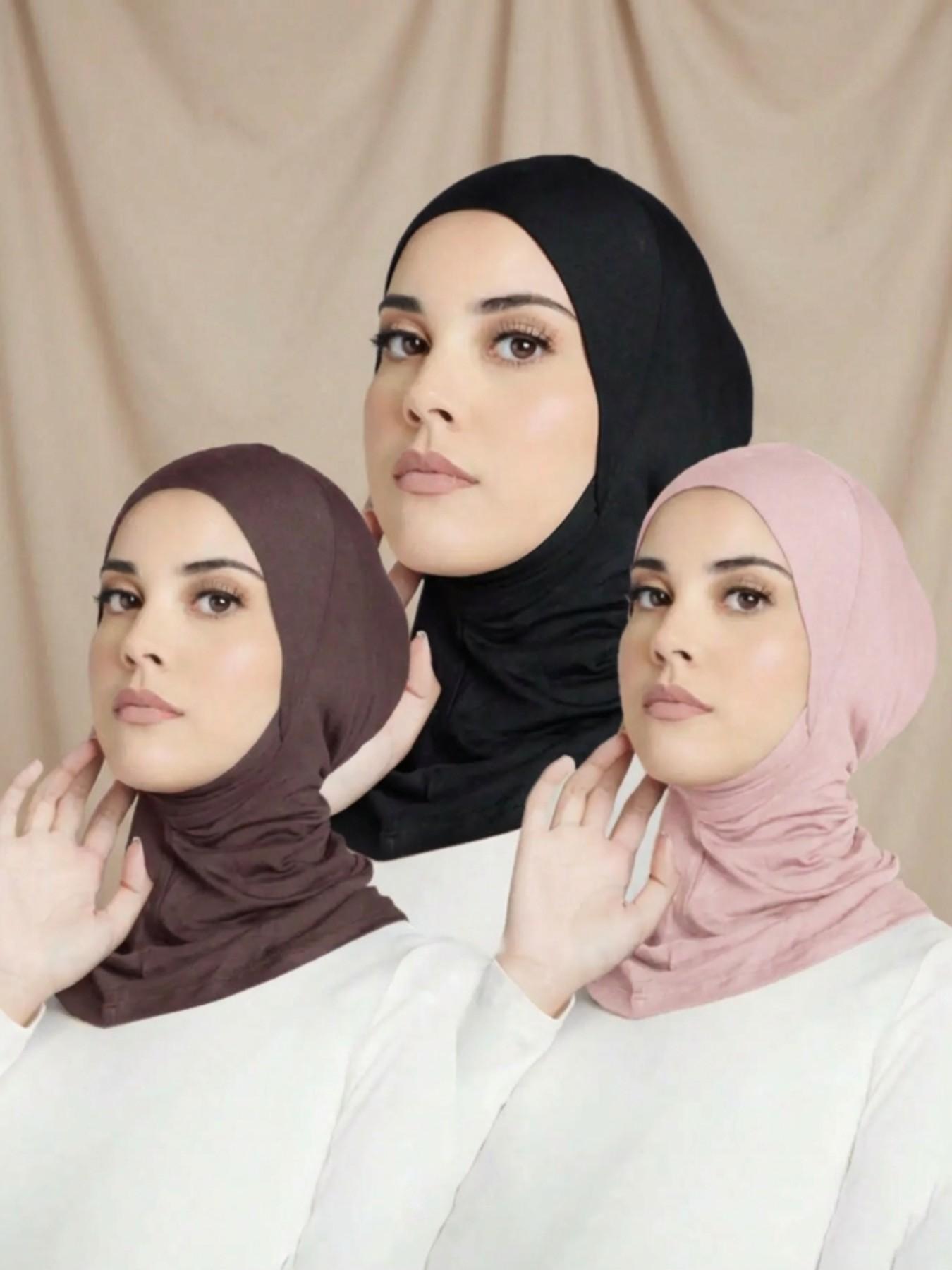 Women's Solid Color Instant Hijab Casual Soft Comfortable Breathable Hijab for Daily Wear, Fashion Accessories for Women & Girls, Modest Hijab