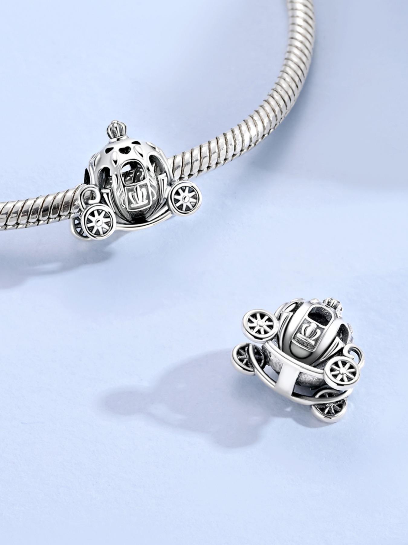 Royal Pumpkin Carriage DIY Jewelry Making Kit for Women, Beaded Bracelet Craft Set, Bangle Charms, Casual All-Season Accessories, No Choking Hazard, Beads Charms Accessories