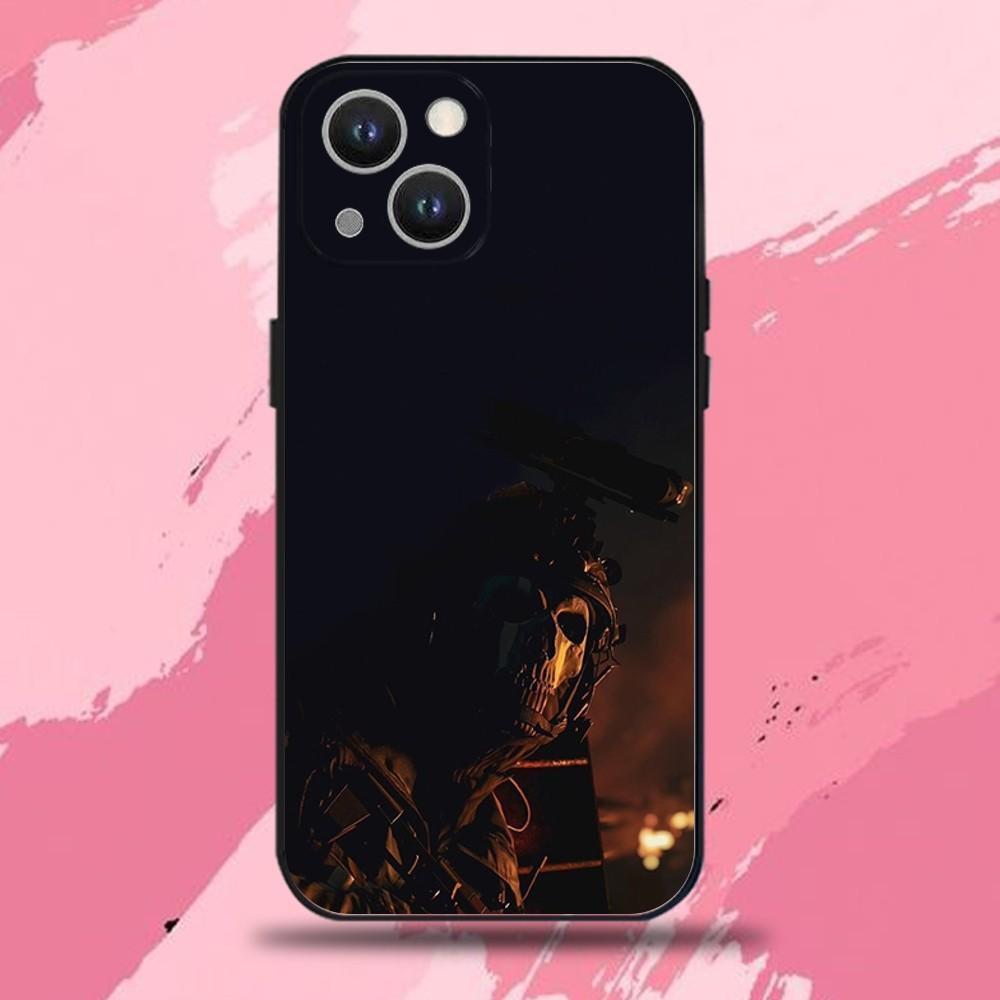 Super Cool "Call of Duty" Themed Liquid Phone Case — Black Soft Silicone Protective Cover for iPhone 17/16/15/14/13/12