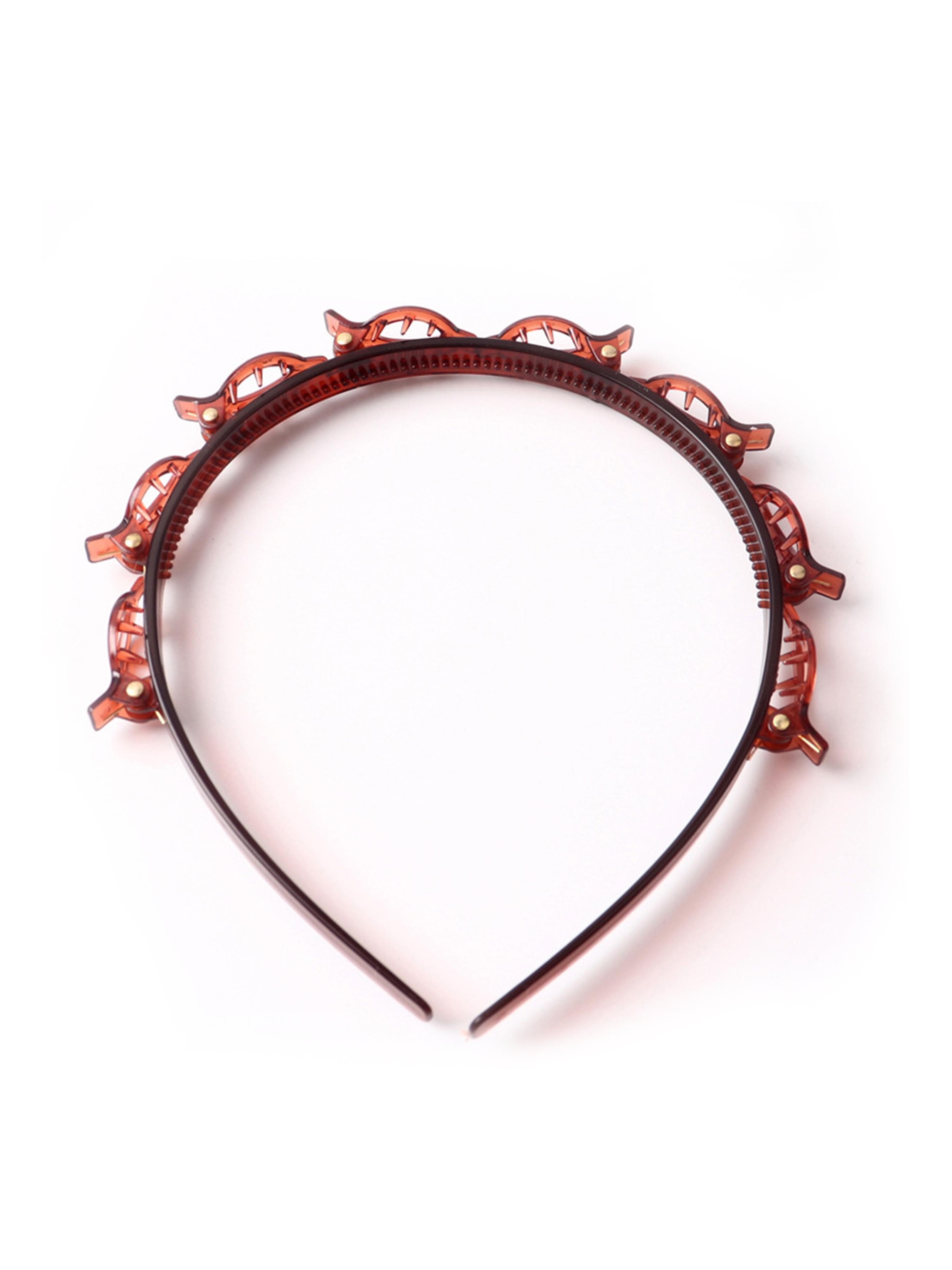 1/2pc Cute Hair Clip Decor Hairband, Novelty Multifunction Hair Hoop with Clips, Fashionable Hair Accessories for Women, Minimalist Headwear, Trendy Hair Hoop