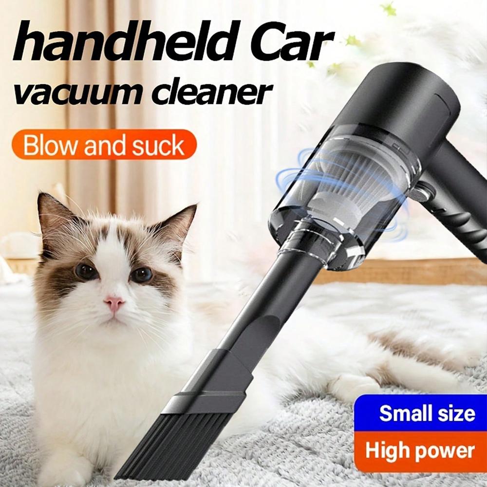3-In-1 Wireless Handheld Vacuum Cleaner Rechargeable Household Mini Vacuum With 1800mAh Rechargeable Battery, Vacuum for Desk, Home and Office Dust Cleaning, Protable Vacuum Cleaner for Car, Sofa, Pet Hair, USB Rechargeable Vacuum