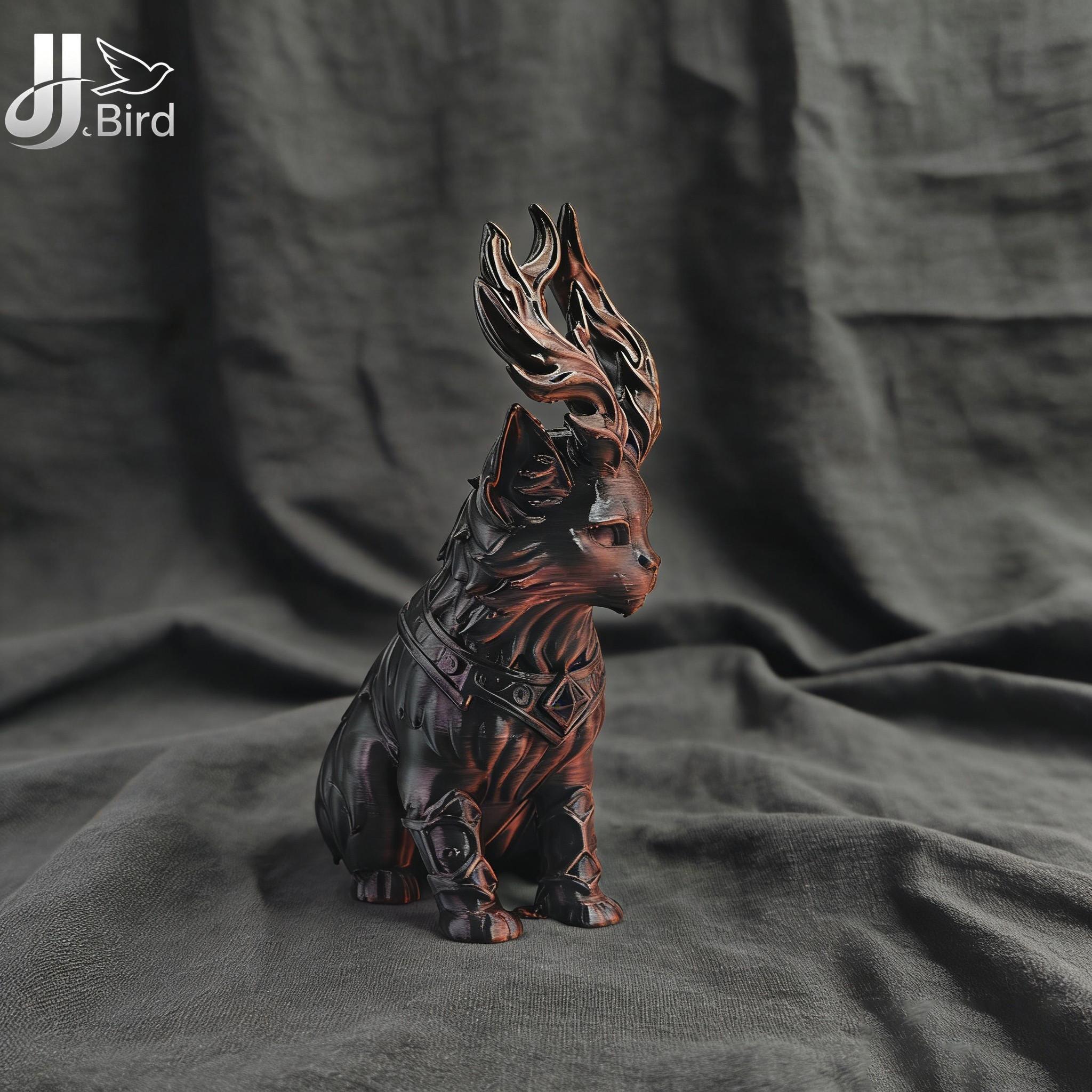 Gradient Fantasy Cat Model Decoration, Collectible Figure, Home Room Bookshelf Decor, Desktop Ornament, Artistic Sculpture