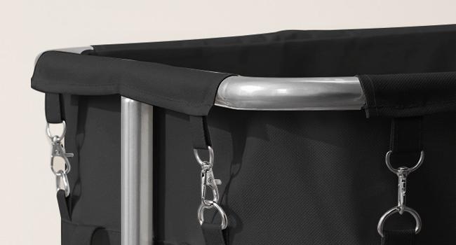 HOOBRO Laundry Basket with Wheels, 45 Gallons (170L) Rolling Laundry Hamper, Narrow Slim Laundry Sorter with Removable Oxford Fabric Bag, Laundry Room, Dorm Room, Bedroom, Black