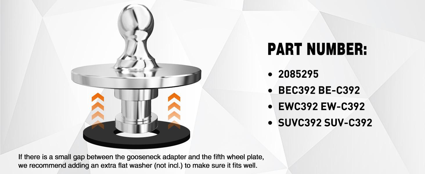 Nilight Fifth Wheel to Gooseneck Ball Adapter, Kingpin to 2-5/16 Inch Gooseneck Ball Towing Receiver Adapter for Trailer Tractor w/ 30,000lbs Max Load, Silver Nilight Fifth Wheel to Gooseneck Ball Adapter, Kingpin to 2-5/16 Inch Gooseneck Ball Towing Receiver Adapter for Trailer Tractor w/ 30,000lbs Max Load, Silver