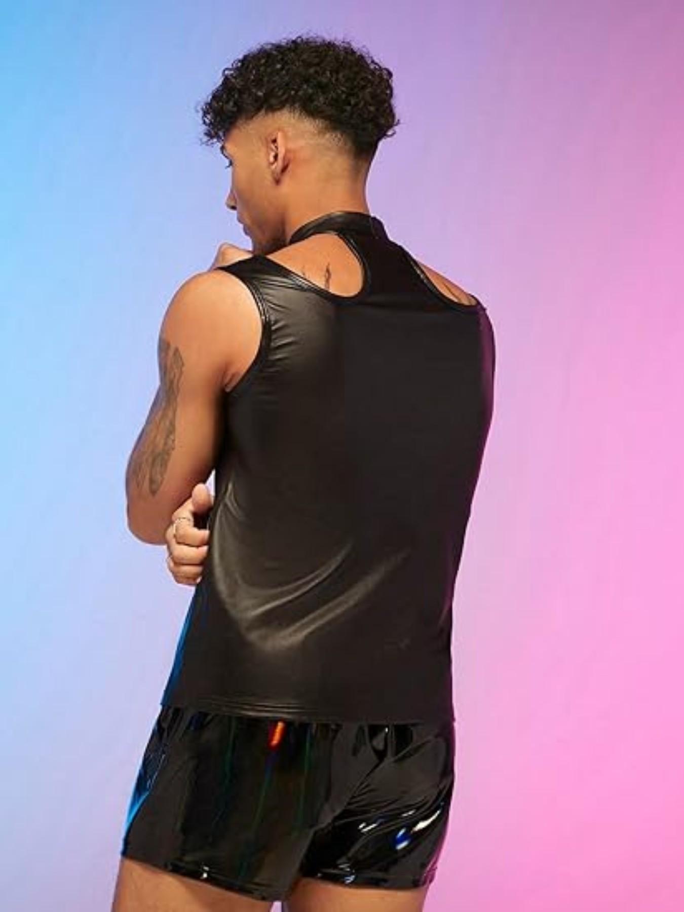 Men's Stage Performance Costume, European and American Style Jumpsuit, Ideal for Bars and Shows, Trendy Men's Clothing for Performers