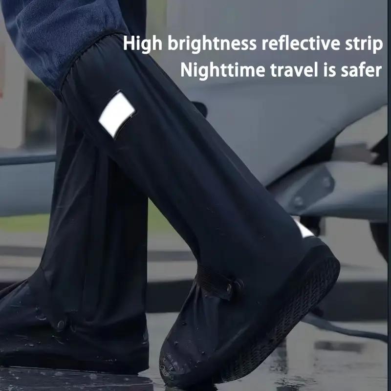 High Ankle Flat Sole Shoe Covers, Individual Packaging, Ideal for Outdoor Rainy Weather Cycling Hiking, Protective Footwear Accessories