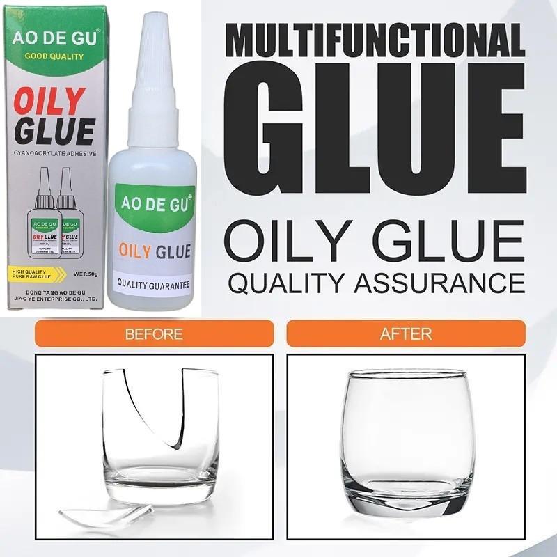 High-Strength Oily Super Glue, 20g Multi-Surface Adhesive for Wood, Metal, Ceramic, Leather, Instant Glue for Resin, Ceramic, Metal, Glass
