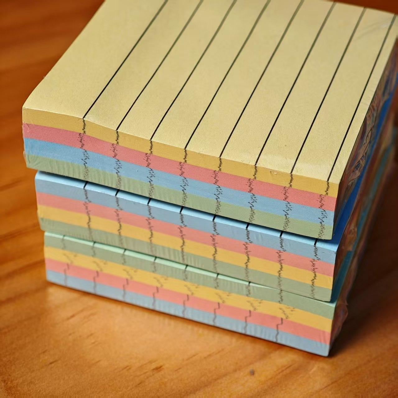 2 Books 400 Sheets Multicolor Sticky Notes, Portable Adhesive Labels for Students and Office Workers, Self-Adhesive Stickers, Office Supplies