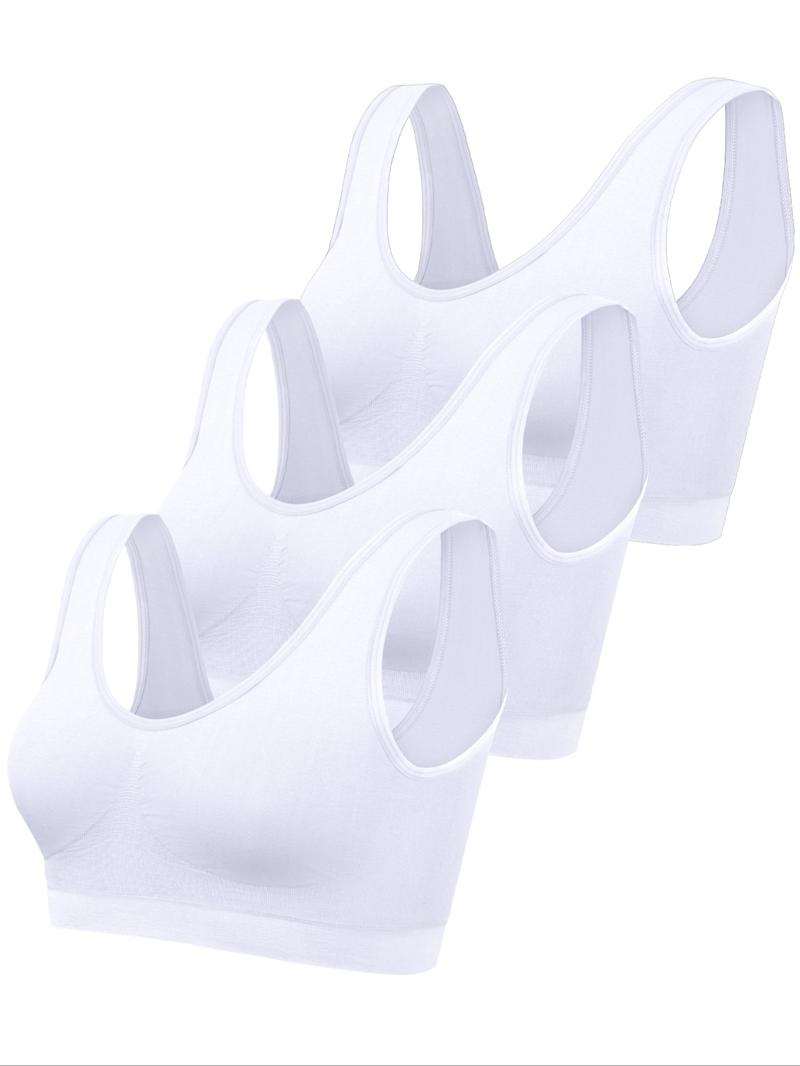 Women's Solid Backless Wireless Push Up Bra, Comfortable Breathable Simple Crop Tank Top for Daily Wear, Women's Bralette Lingerie Top for All Seasons