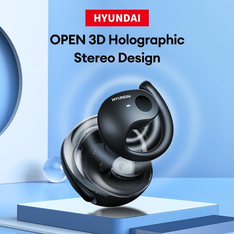 HYUNDAI T26 Pro OWS Wireless Bluetooth 5.4 Earbuds Luxurious Sound for Music & Phone Calls, Sport Headsets With Call Noise Canceling Mic