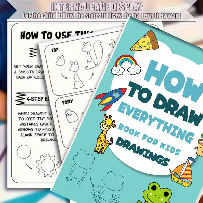 Children's Step-by-Step Drawing Book: Over 200 patterns, a drawing guide suitable for beginners, coloring and sketching tutorials, an educational art learning book using durable paper, which can be used as a holiday gift