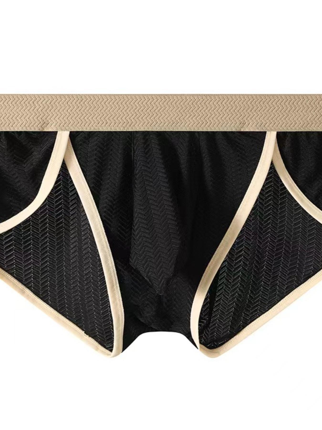 5-Pack High-Elastic Mesh Men's Low-Waist Trunk, Breathable Non-Restrictive, Plus Size Sexy Trendy Sports Underwear, All Seasons Casual Briefs