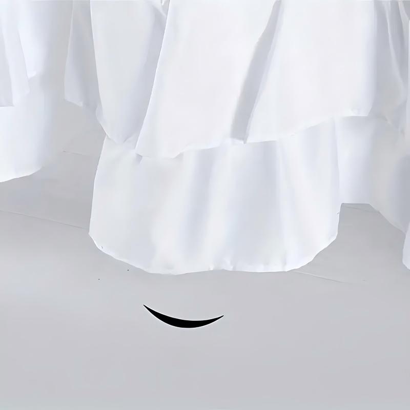 Farmhouse Ruffle Shower Curtain with Handmade Vintage Buttons, Country Buffalo Plaid Fabric Black and White Shower Curtains for Master Bathroom, Bathroom Decor Shower Curtain with 12 Holes,72" x 72"