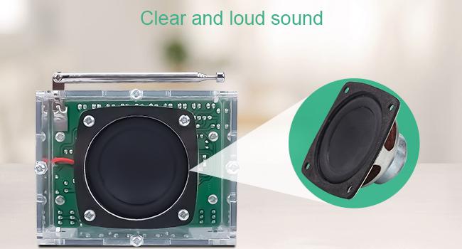 FM Radio Kit, Soldering Projects Radio with LED Flashing Lights FM 87-108MHz Soldering Practice Kit DIY Radio Kit LCD1602 Display for Learning Teaching STEM Education