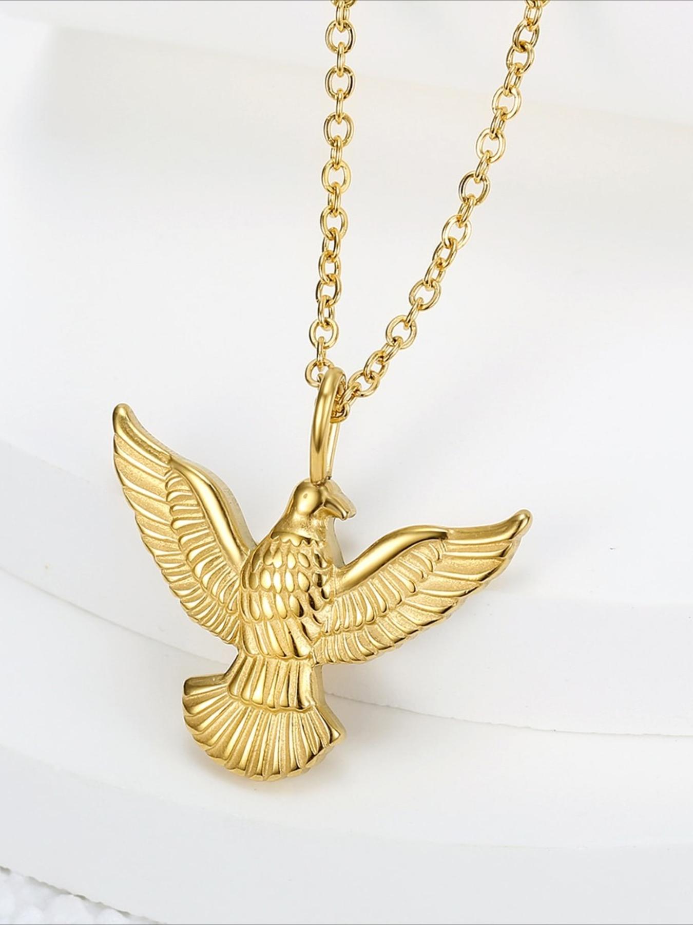 Vintage Vintage Eagle Necklace, European and American Trendy Cool Stainless Steel Accessories That Do Not Fade, Light Luxury High-end Neck Decoration