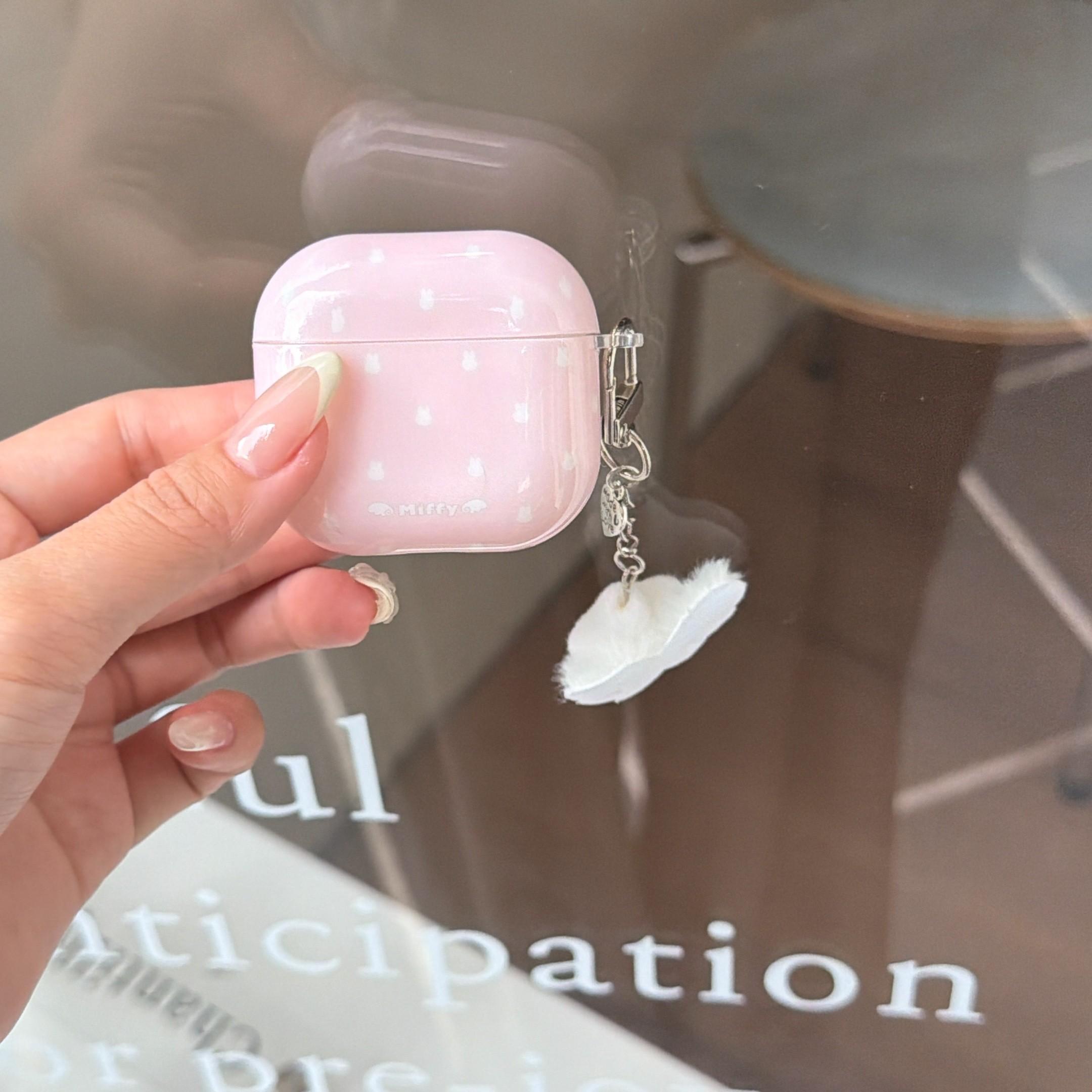 Cute Cartoon Miffy Rabbit Case for Apple AirPods Pro 3, 2nd/3rd/4th Gen Wireless Earbud Protector, Dirt-Resistant and Drop-Proof