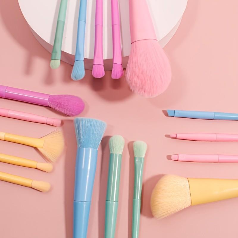 17-Piece Macaron Makeup Brush Set, Professional High-End Cosmetics Brushes, Ideal for Travel, Perfect Holiday Gift
