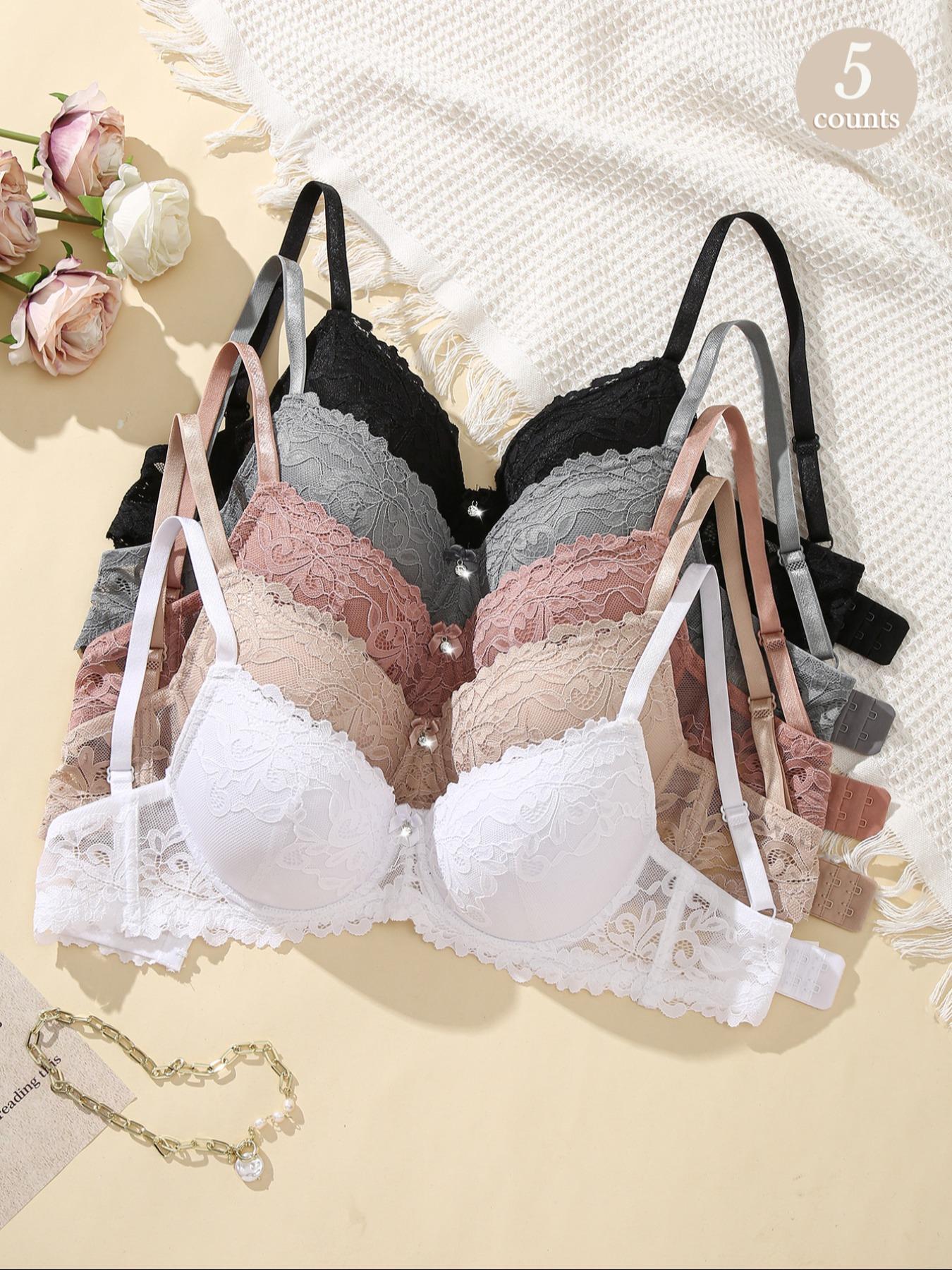 Ecomilky women's sexy multi-pack lace push-up elegant lingerie bra, suitable for all occasions and can be worn in all seasons. Underwire design Womenswear push up bra bra bras for women bras push up bra bra bras for women