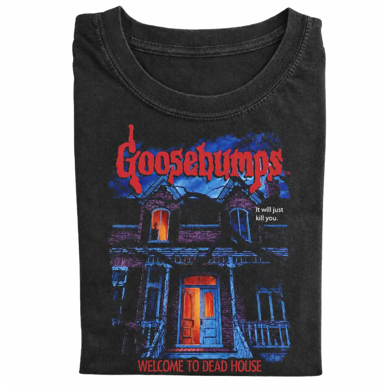 Comfort Colors GOOsebumps Vintage Shirt, Welcome to Dead House Tee, Horror Graphic T-shirt, Classic TV Show Shirt, Retro Horror Tee, Gift for Men, Gift for Women, Crew Neck T-shirt, Trending T-shirt
