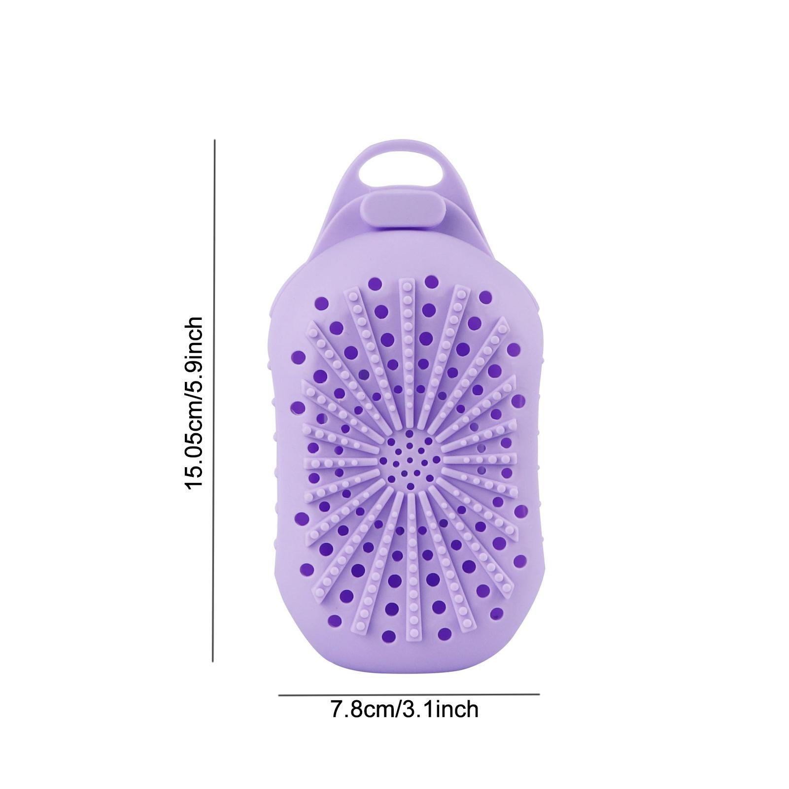 Silicone Soap Bag, Fast Drying Anti-Mold Design, Different Roughness Sides, Exfoliating Sponge Loofah Bag, Body Scrubber, Reusable, Bathroom Storage