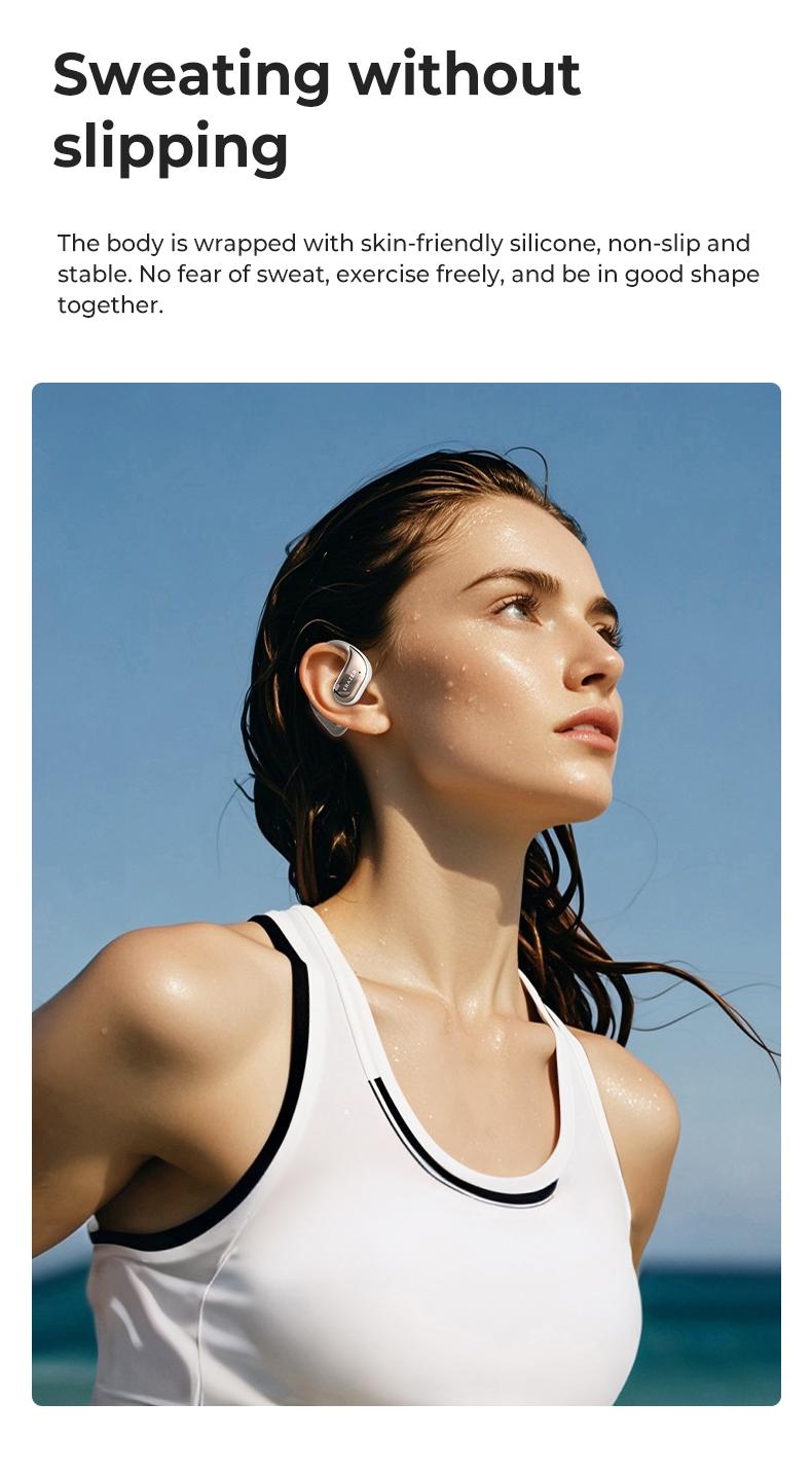 ERAZER X11 True Wireless Open Ear Earbuds Bluetooth 5.4 HIFI Sound Quality Sports Headphones OWS Earbuds Gaming with Low Latency Touch Control IPX5 Waterproof With microphone Earphones