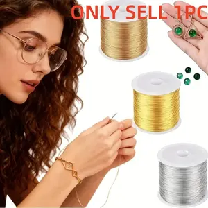26 Gauge Copper Wire Jewelry Making, 82 Feet Anti-Color Change Bead String, Ideal for DIY Jewelry Making, Beading Making, Cord Wrapping, Bracelets, Necklaces, Crafts