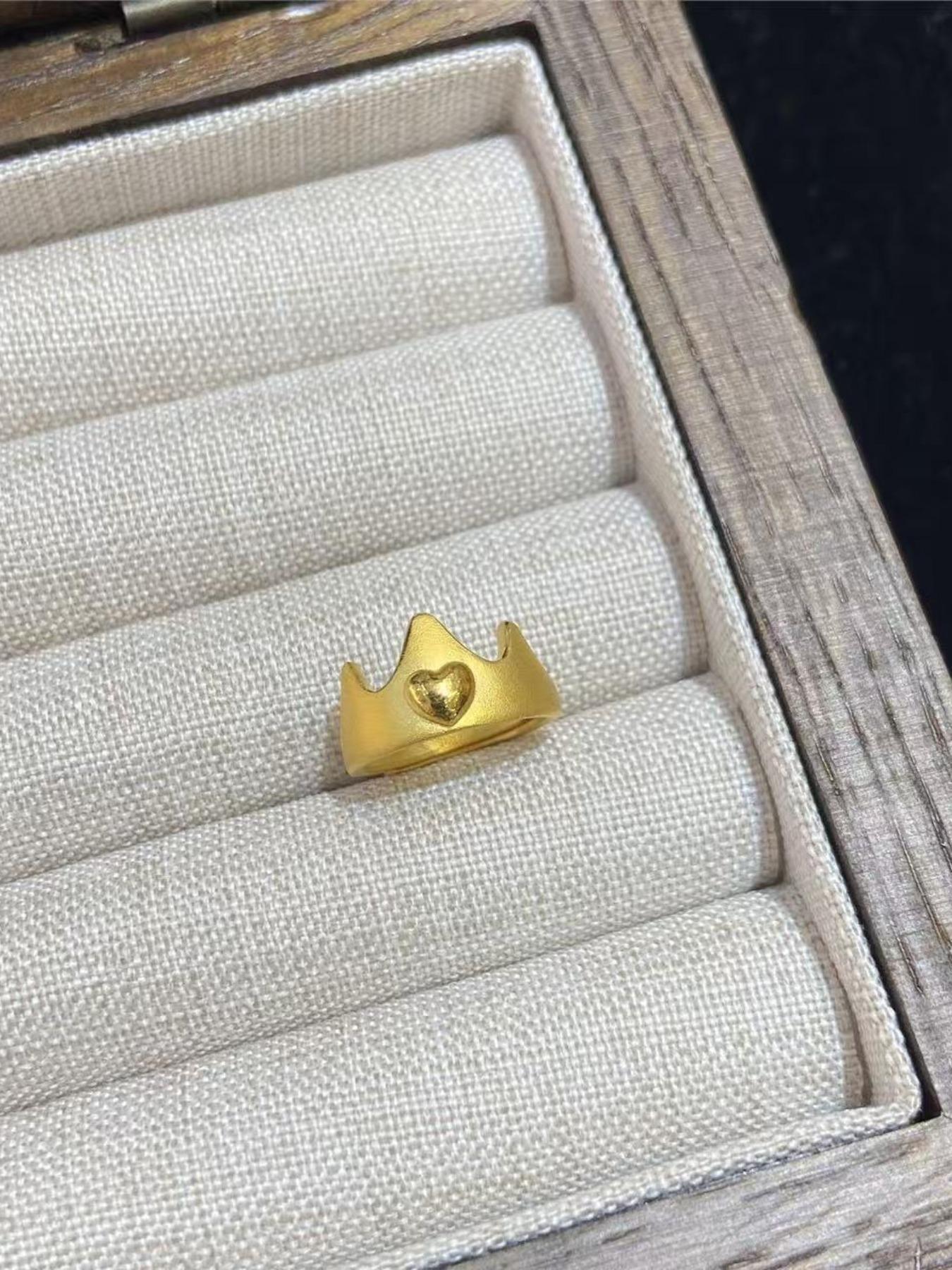 Cute Crown Heart Baby Ring, Perfect Photo Prop, Party Jewelry Accessory, Infant Photography Ring, Baby Shower Gift