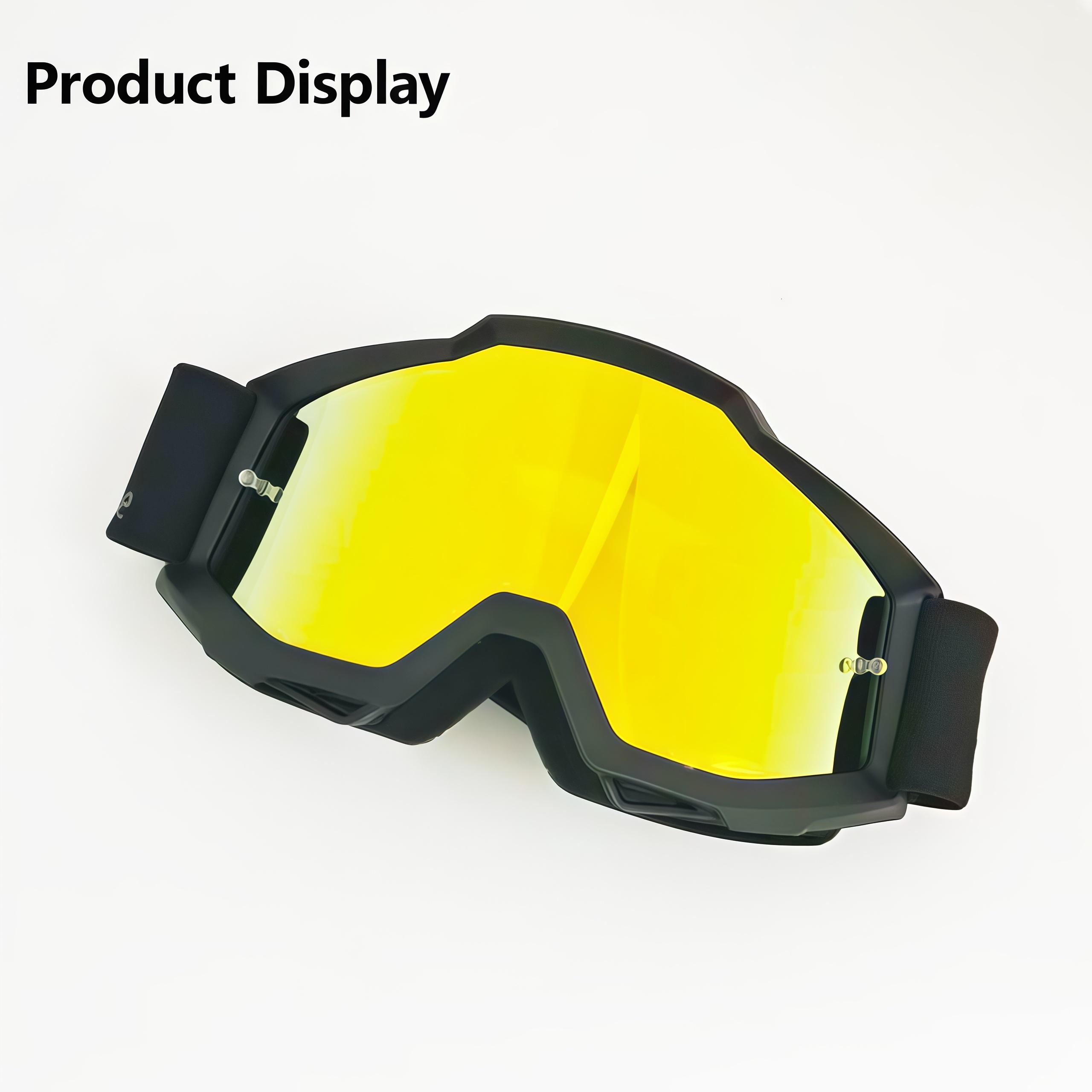Professional ski goggles for both men and women, outdoor off-road motorcycle climbing safety glasses, windproof, dustproof, and sand proof three in one goggles, adjustable anti slip TPU frame, comfortable fit design, durable and lightweight