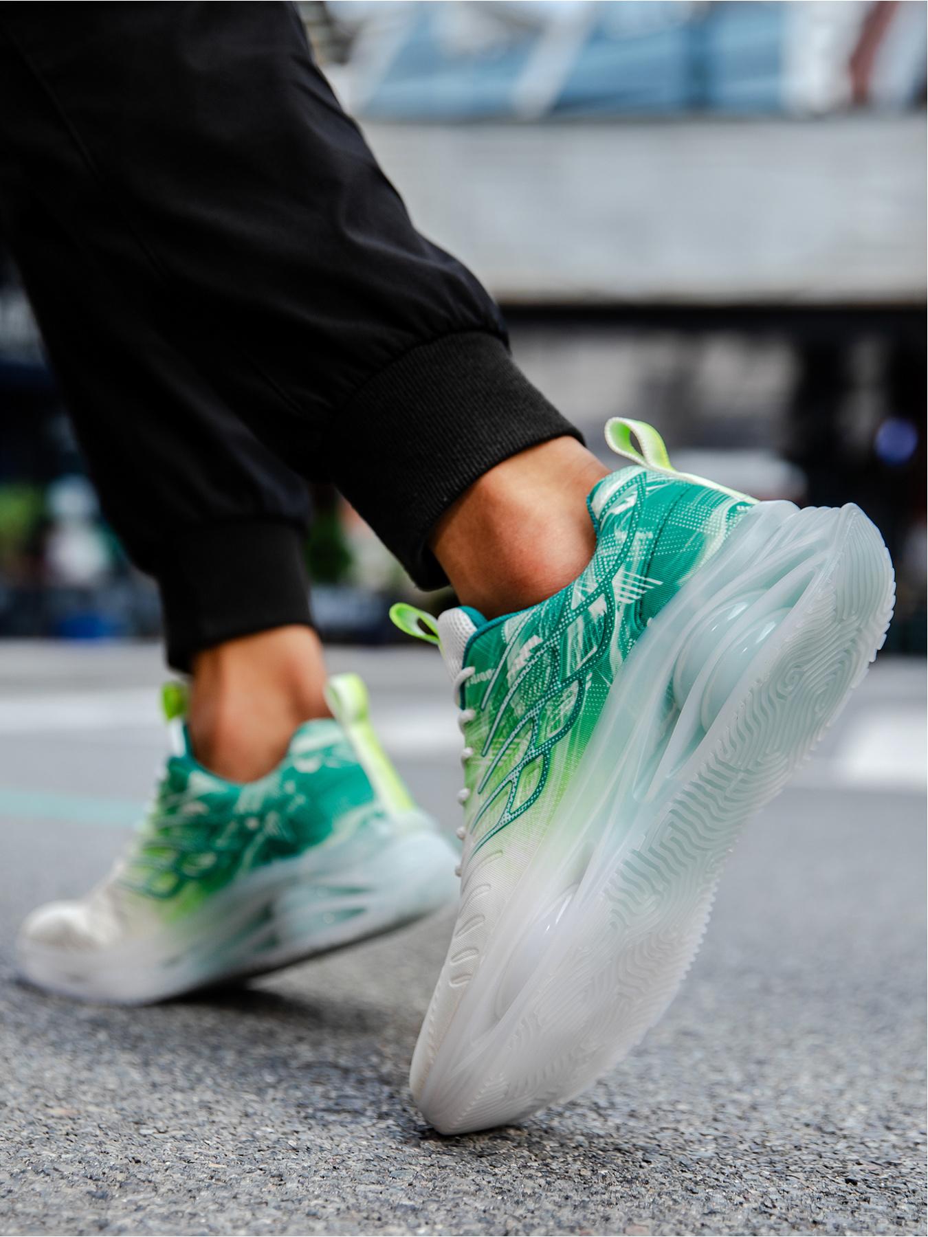 Men's Lightweight Rebound Air Cushion Running Shoes: Breathable Mesh Material, All-Day Standing Comfort Training Sneakers