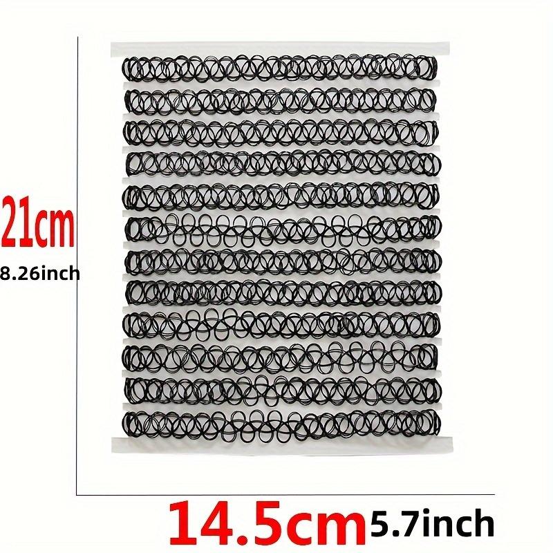 12pcs/set FashionPunk Gothic  lace collar fishing line elastic necklace， Black Tattoo Choker For Girls, Party Favors