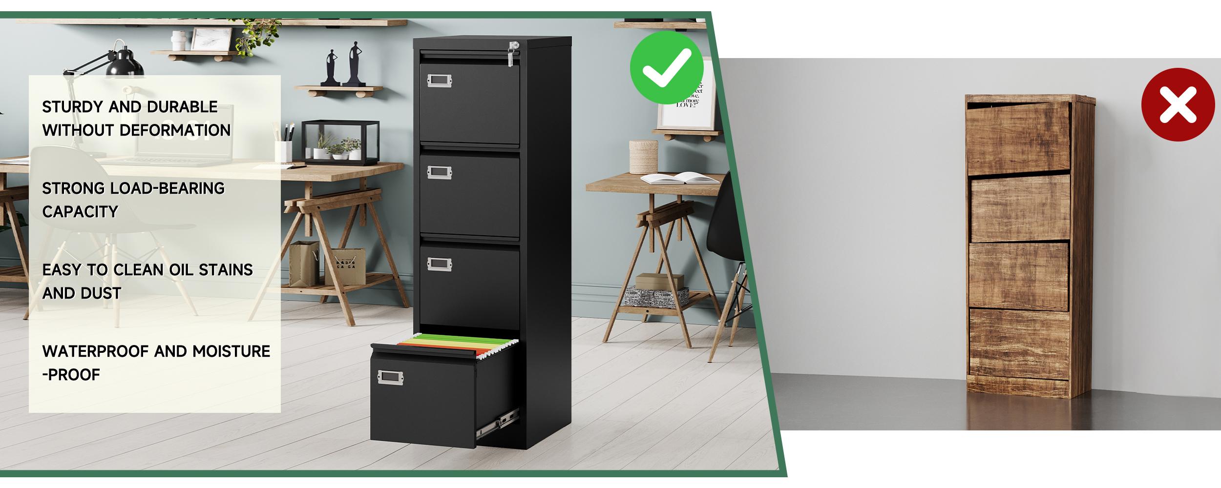 Letaya 4 Drawer File Cabinet,Metal Vertical Filing Cabinets with Lock,Storage A4/F4/Letter/Legal for Home Office-Assembly Required (4 Drawer) Letaya 4 Drawer File Cabinet,Metal Vertical Filing Cabinets with Lock,Storage A4/F4/Letter/Legal for Home Office-Assembly Required (4 Drawer)