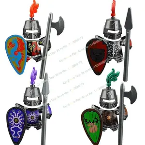 2026 new MOC VP126-129 Bear Forest Fire Dragon Knights Dolls Building Blocks Bricks Middle Ages Action Figures Accessories Kids Toys Gift