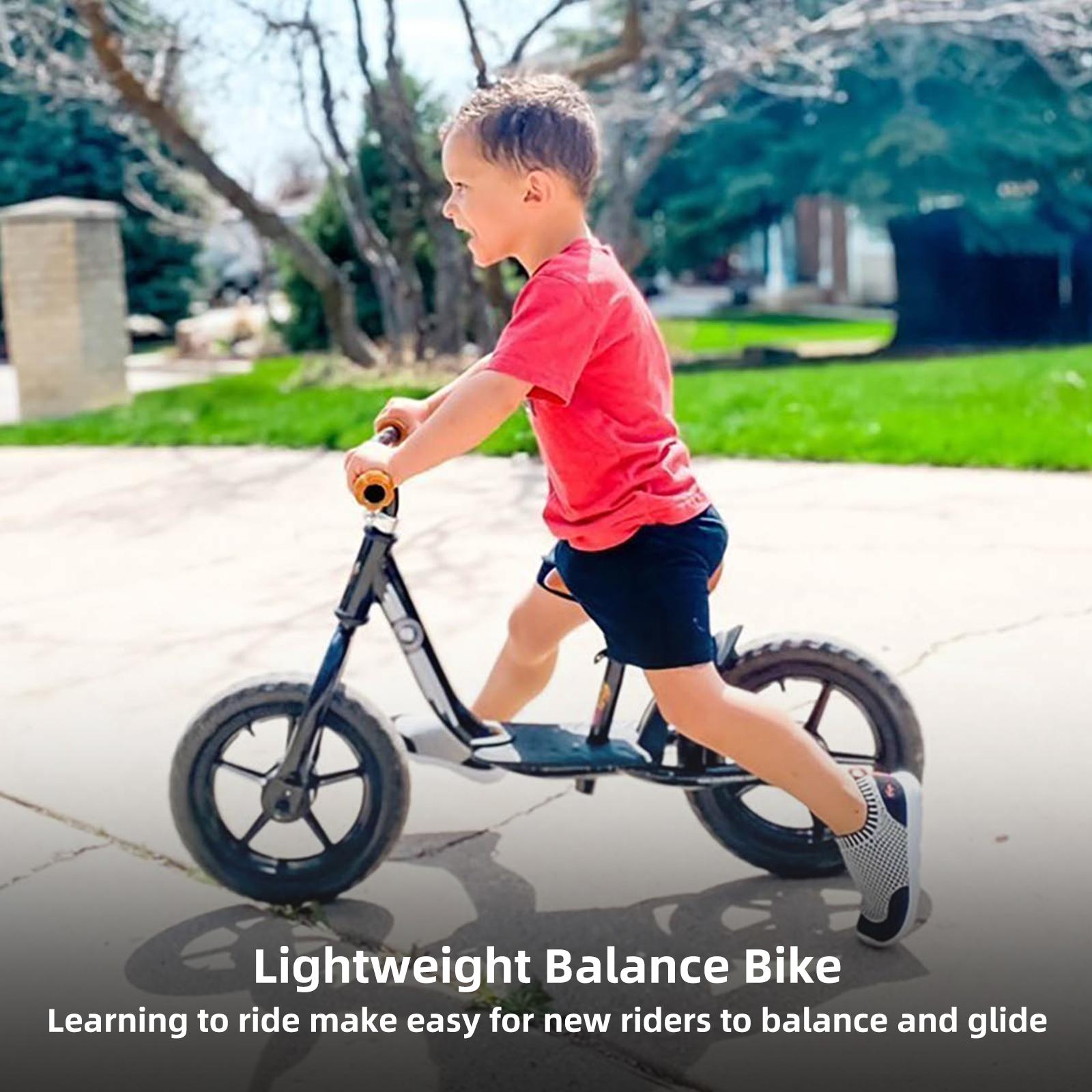 JOYSTAR 10"/12" Toddler Balance Bike Ages 18 Months to 5 Years Kids Push Bike Footrest Adjustable Seat Height boy girl