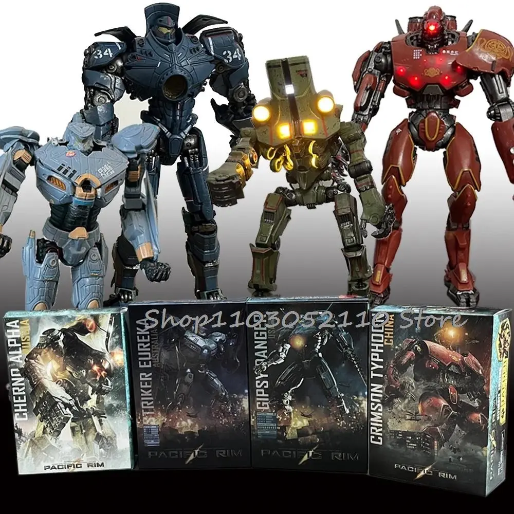 2026 hot item Neca Pacific Rim Figure LED Red Tramp Japanese Mecha Gipsy Danger Obsidian Fury The Eureka Raiders Armour Trendy Toy Gift Popular toys
