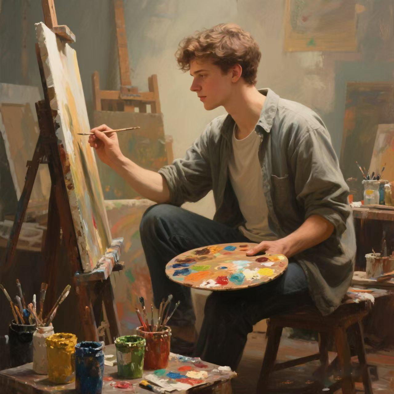 MARIES Oil Paint, 50ml per tube, 5 tubes per box. Each tube is individually packaged, compact and easy to use. The paint features bright and fine colors, suitable for oil painting enthusiasts