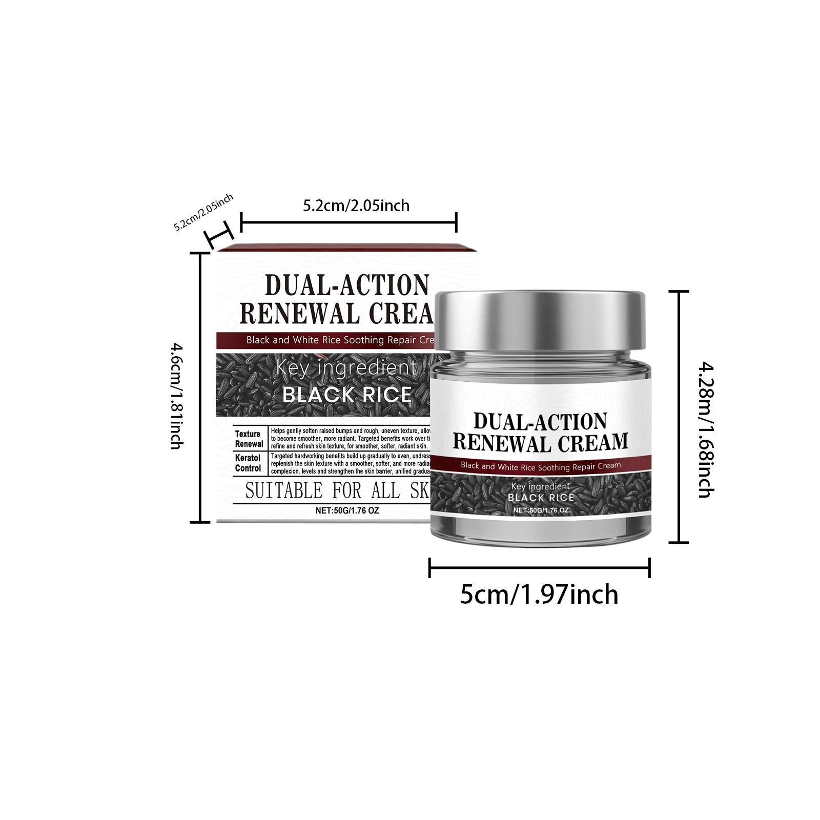 Black Rice Soothing Cream, Gentle Daily Skin Moisturizer, Leaves Skin Smooth & Soft