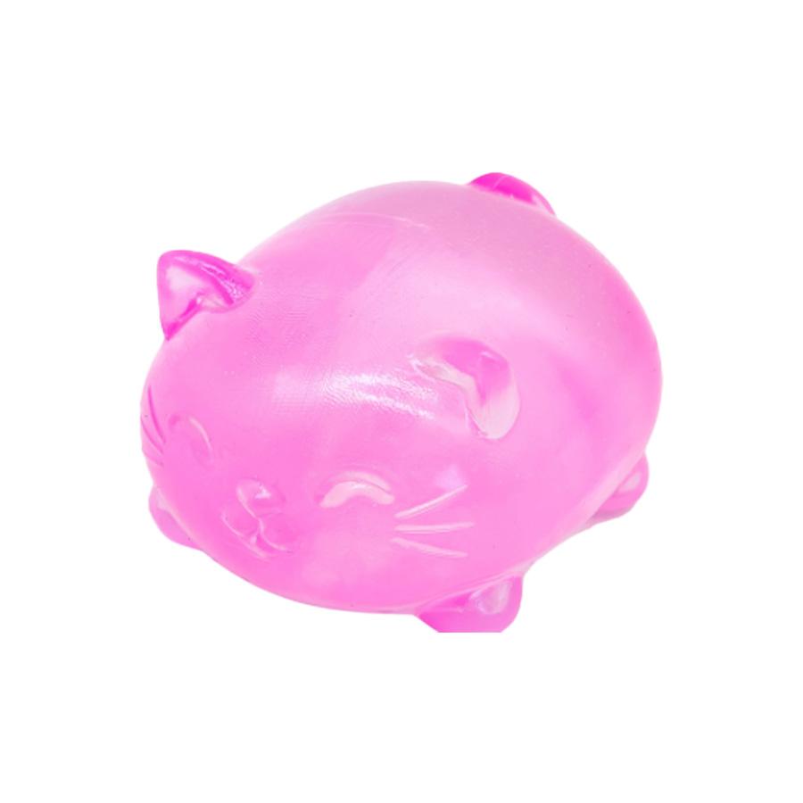 Soft Candy Cat and Sugar Ball Design Maltose Filled Squeeze Cat Toy - Anxiety Relief Focus Toy