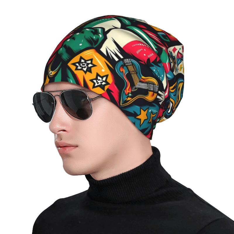 Mexican Wrestling Spring and Autumn Soft Hat Sports Hoodie Breathable Fitness Knitted Hat Warm Running Fashion Printed Graphic Hat Outdoor Sports Elastane BIIHUDU Brand
