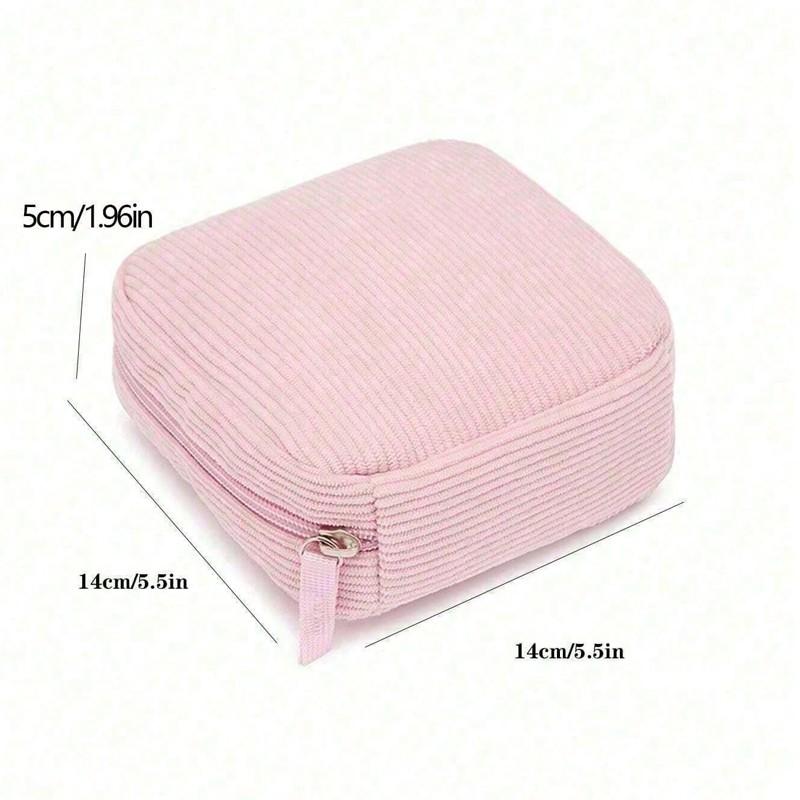 Leopard Print Sanitary Napkin Storage Bag, Portable Period Supplies Pouch with Zipper, Space Saving Home Organizer, Travel Essentials Carryall