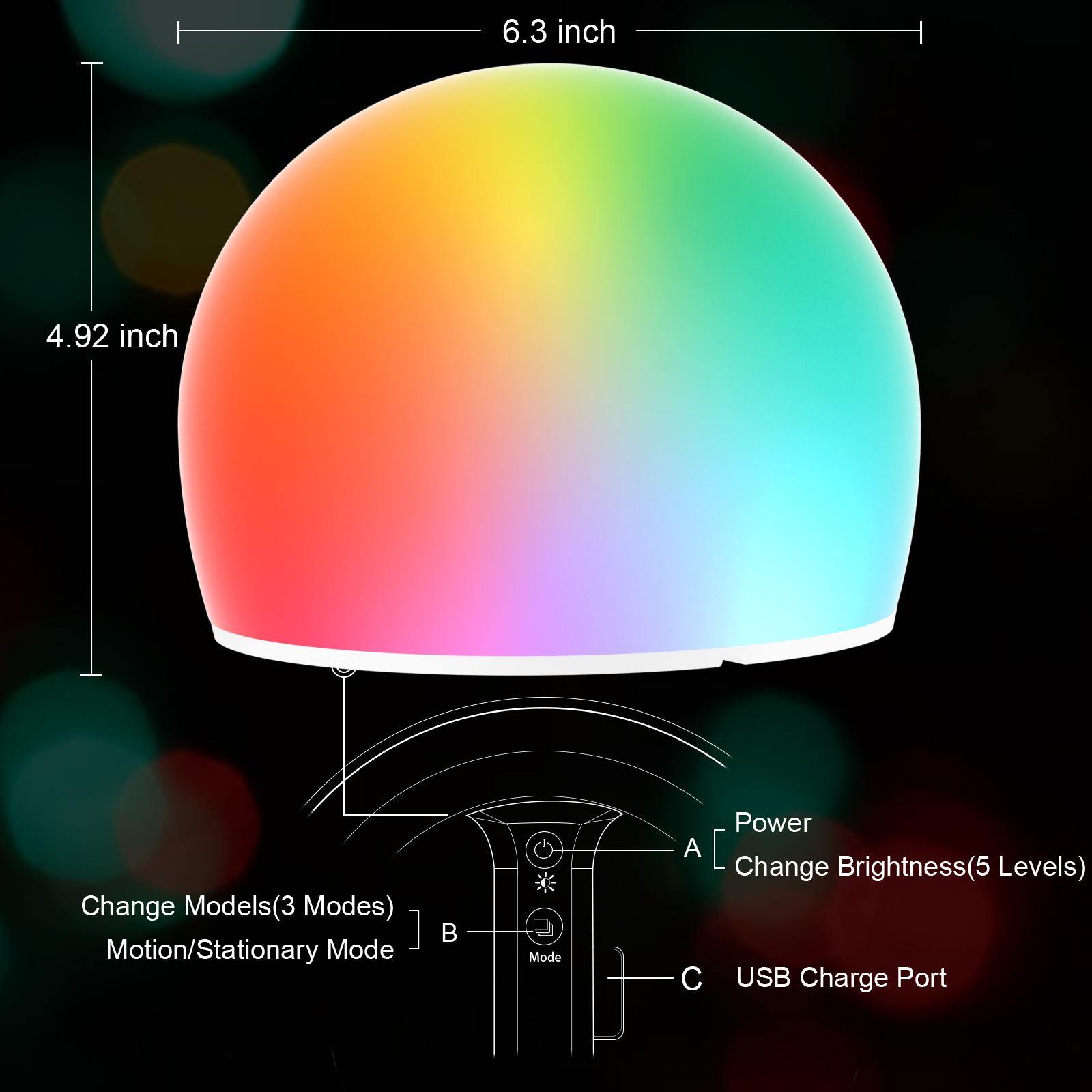 Watt Bubble Interactive LED Stress-Relief Toy  Tapable and Squeezeable Night light- 6-Inch Glowing Rechargeable LED Ball, 3 Modes, 29-Color Ambient Light, Deal For You, Perfect Gift Push Pop Kids Toys Gifts Family Pop Game