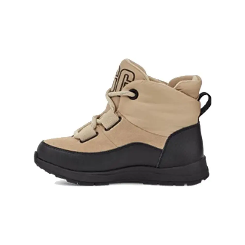 UGG Kids Leather Round Toe Fashion Versatile Non-Slip Low-Cut Boots 1143780K-MDSD