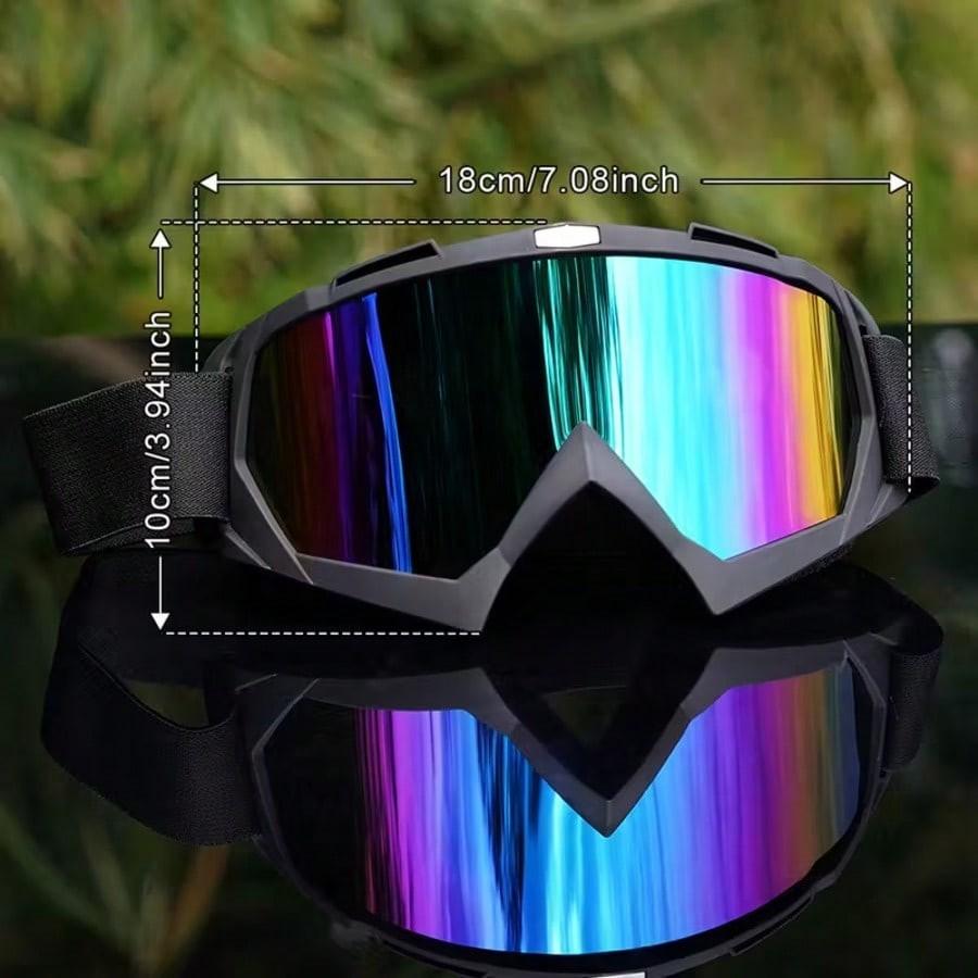 OTG goggles compatible with off-road use, with scratch/dust-proof lenses, breathable adjustable fit. Ideal for parties, motocross, ATV, skiing, snowmobiling, cycling. Perfect for teens and adults. Great birthday/holiday gift.