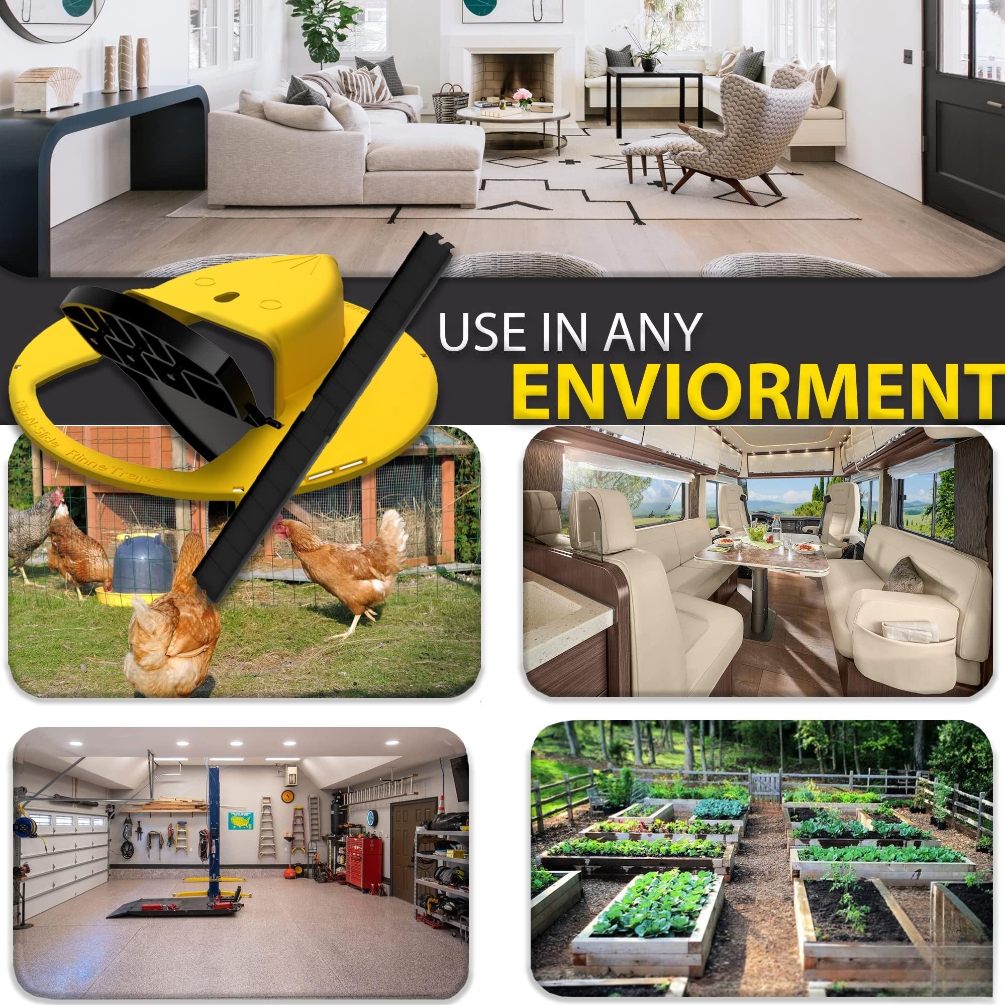 Mouse Trap Bucket - Mouse Traps Indoor for Home - Multi-Catch, Auto-Reset, Humane or Lethal Rat Trap - ABS Material -Reusable Mouse Trap,Flip N Slide Bucket Lid Mouse Trap, Mouse Traps Bucket for Indoor and Outdoor Use